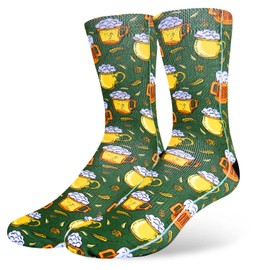 Benefeet Novelty Crazy 3D Printed Patterned Basketball Athletic Tube Socks - Mens & Womens Unisex Funky Designer Socks - Beer Gifts, Cool Boys Drinker Cheers