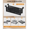 YEEBONIX Under Bed Storage with Wheels, Foldable Pattern Carved Metal