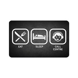 Makoroni - EAT SLEEP CALL CENTRE 2"x3" Novelty Humor Gift Refrigerator Magnet, DesU60