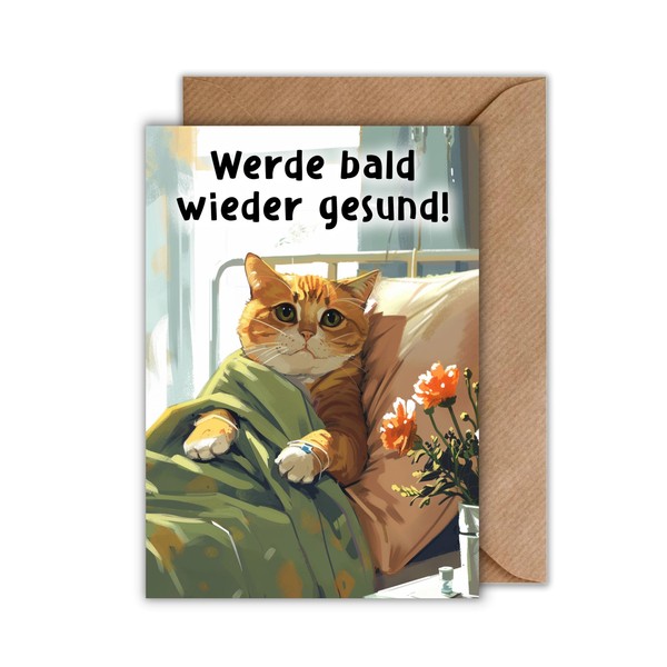 WBdesignz Recovery Card with Envelope - Heartfelt Wish Wish Card