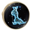 Amogeeli Glowing in Dark Zodiac Glass Brass Cabinet Drawer Knob