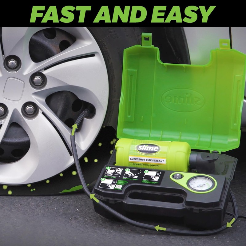 Slime 50159 Flat Tire Repair Kit, Smart Spair Ultra, All-in-one