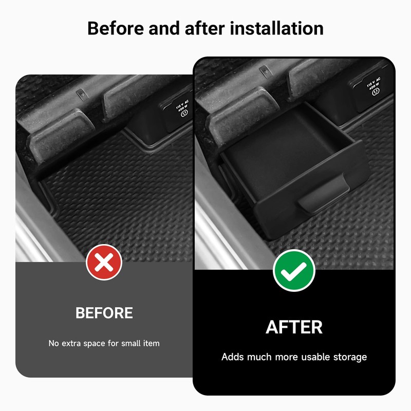 Center Console Storage Drawer Compatible with Dodge 2019-2026 RAM 1500
