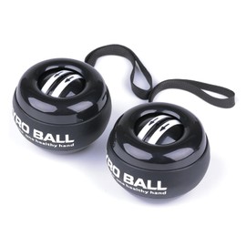 CAWKAY Power Balls, Set of 2, Snap Balls, Auto Start Function, Grip Strength Balls, Wrist, Forearm, Muscle Training, Grip Strength, Grip Training (Clear Blue (Set of 2)