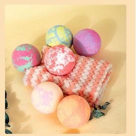 Each 60g 18 Mixed Balls Extract Natural Plant Essential Oils, Mixed Color Bath Balls, Quick Dissolving Bath Salt Balls, Bubble Bath Balls Essential Oil Bath Balls, Explosive Bath Salt Balls