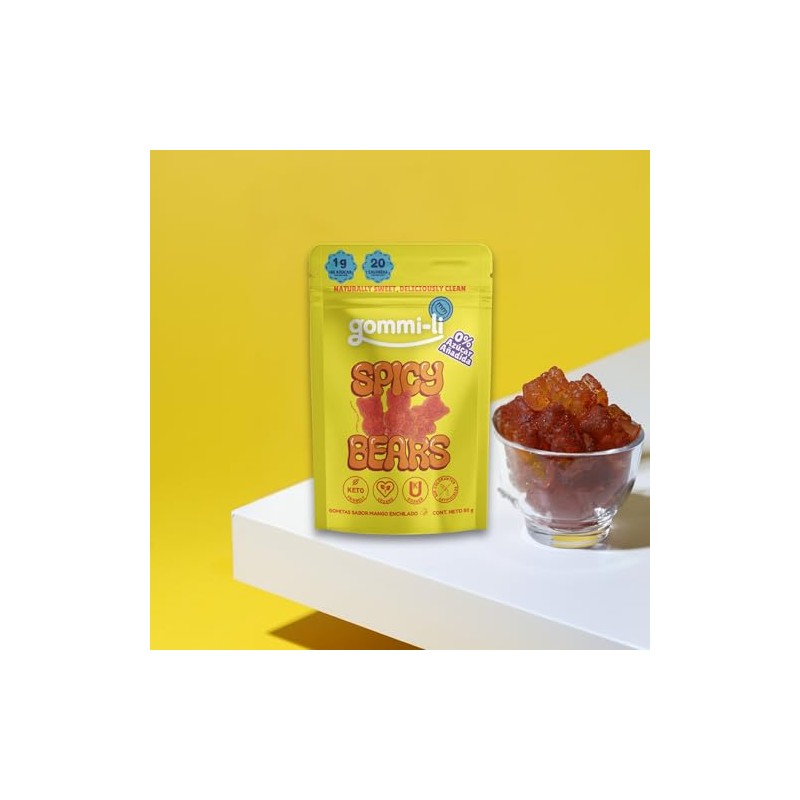 Gommi-Li | Spicy Bears Mango Enchilado 50g | Gomitas Veganas