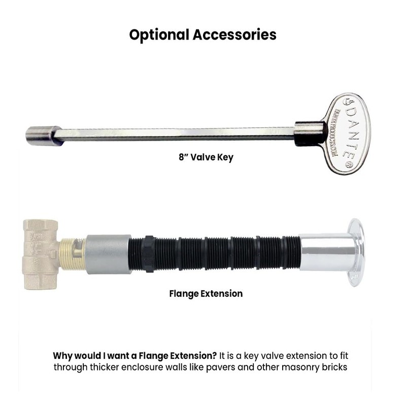 HPC Fire 1/2-Inch Straight Gas Fire Pit Shut Off Valve