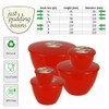 Just Pudding Basins Red Space Saving Set of Plastic Steam