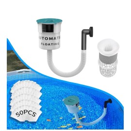 Valdorena Surface Float Skimmer with 50 Filter Socks 2025 Upgrade No Installation Required