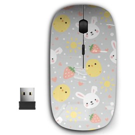 2.4G Ergonomic Portable USB Wireless Mouse for PC, Laptop, Computer, Notebook with Nano Receiver ( Cartoon Bunny Cute Chick )