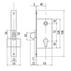 ATTAS Sliding Gate Hook Lock - Galvanised Steel Mortise Lock