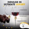 BERKWARE Premium Wine Glasses Set of 6 - Crystal Long