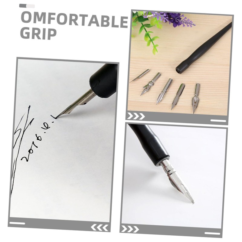 LALAFINA 1set Calligraphy Dip Pen Set Replacement Nibs and Ergonomic