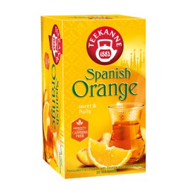 Teekanne World Special Tea Spanish Orange Infusion with Fruit and Herbals of Apple, Hibiscus, Sweet Blackberry Leaves, White Hibiscus, Liquorice - 20 Teabags