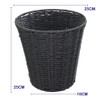 Armo® Round Rattan Effect Woven Waste Paper Bin Basket For