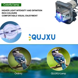 QUJXU for 1610HD /1510X Replacement Projector Lamp with Housing for DELL 330-6581/725-10229 /1610X /KFV6M Replacement Lamp