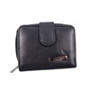 LADIES LUXURY SOFT BLACK LEATHER PURSE BY LORENZ 1220