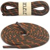 DELELE 2 Pair Thick Round Climbing Shoelaces Light Brown Orange