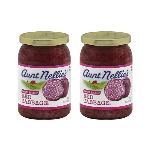 Aunt Nellies Sweet & Sour Red Cabbage 16 oz (Pack of 2)