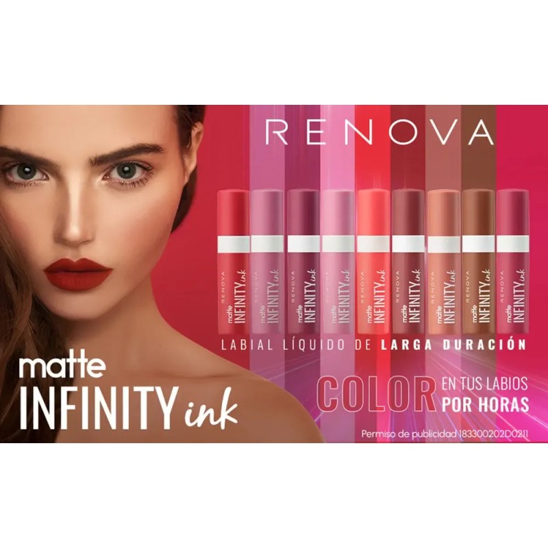 Renova | Kit 4 Labiales Liquido Matte Infinity Ink Color