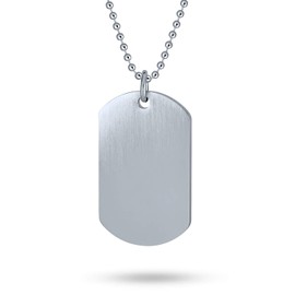 Bling Jewelry Stainless Steel Patriotic USA Flag Dog Pendant on 19in Ball Chain