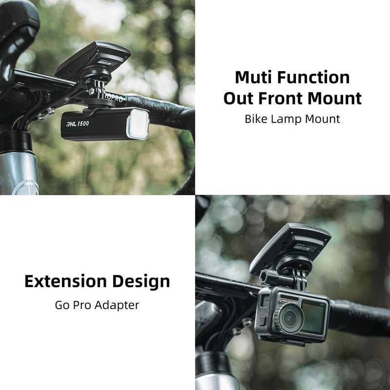 ROCKBROS Bike Computer Mount Out-Front Bike Mount Aluminum Integrated Bike
