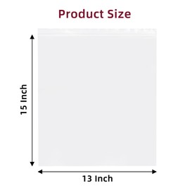 Yotelab 2 Gallon Plastic Zipper Storage Bags, 13x15 Inches Clear Reclosable Storage Bags 20Pieces