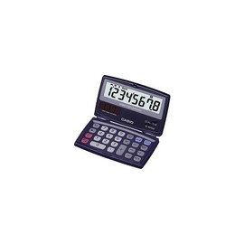 CASIO Taschenrechner SL-100VER, 8-stellig, Währungsumrechnung, Tausenderunterteilung, klappbar, Solar-/Batteriebetrieb