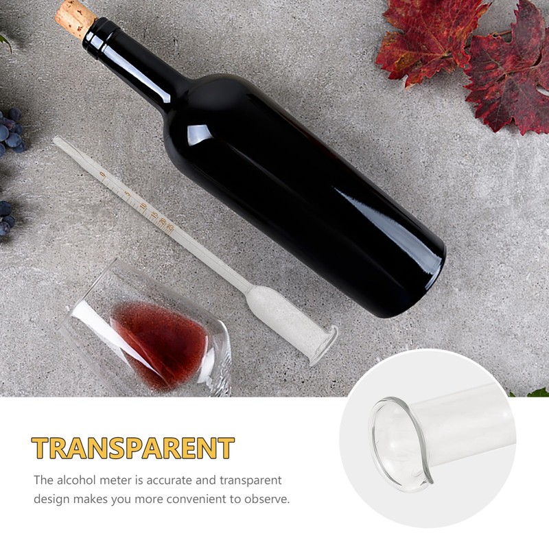 Yardwe Alcoholmeter Vinometer for Wine 0-25% Alcohols Meter Tester for