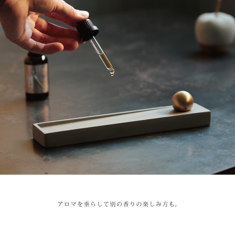 HUNT9 Domenico Argento Incense Holder Concrete Incense Holder Free Angle