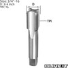 Burkit Grifo de rosca UNF de 3/4"-16 para mano derecha,