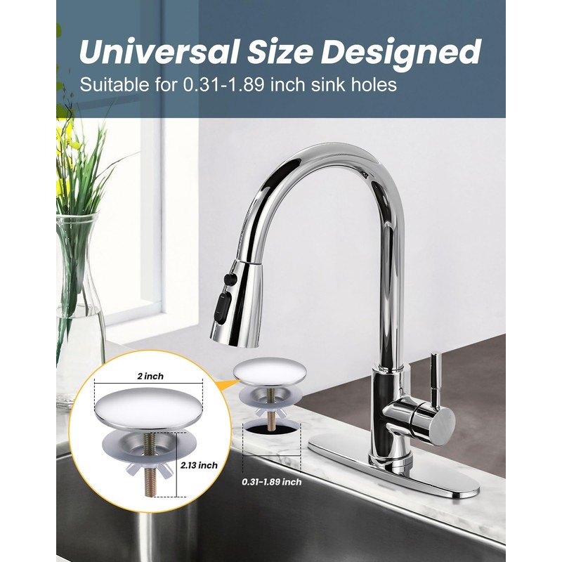 Kitchen Sink Hole Cover, Faucet Hole Cover for Kitchen Sink,
