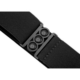 ONE-BELT No Show Invisible Elastic Belts for Women | Non Slip | Fits waist upto 50 Inch, Matte Black - Black, One Size (fits XXS to 3XL)