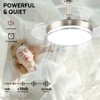 STERREN 30" Retractable Ceiling Fans with Lights, Dimmable LED Ceiling