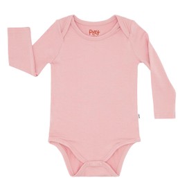Little Sleepies Long Sleeve Bodysuit for Baby Girls & Boys, Soft Viscose from Bamboo One Piece, Baby Clothes, Mauve Blush, 12-18M