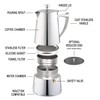 Cuisinox Roma 6-cup Stainless Steel Stovetop Moka Espresso Maker