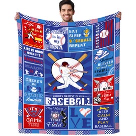 Baseball Blanket Ultra Soft Warm Flannel Throw Blanket Baseball Lover Baseball Team Blankets Gifts for Boys Adults Kids 50"X40"