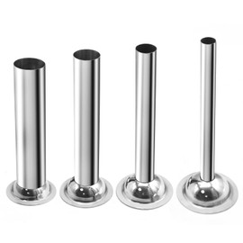 Saihisday 4Pcs Sausage Stuffing Tubes Stuffing Nozzles Stainless Steel Sausage Maker Tubes Sausage Stuffer Tubes for #5 Meat Grinder