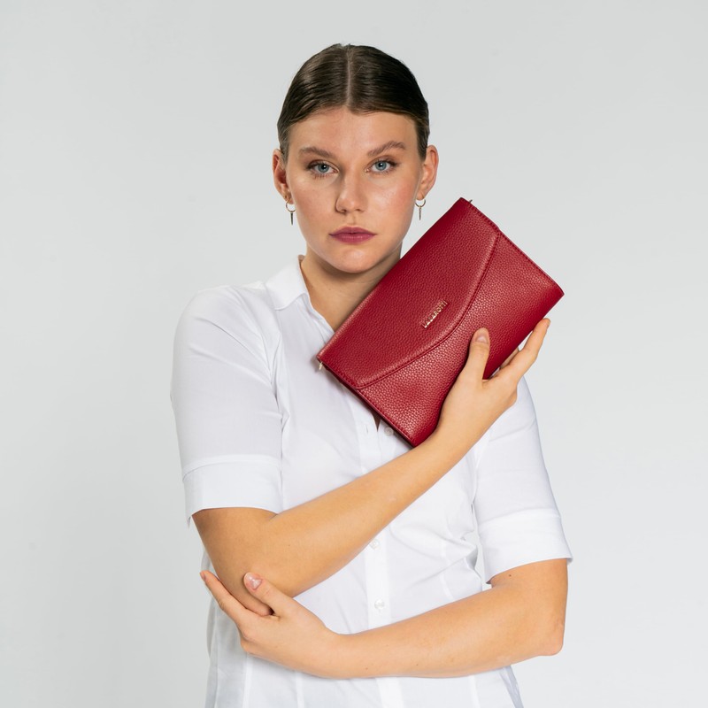 Lazarotti Bologna Leather Clutch | 23 cm Medium Women's Shoulder