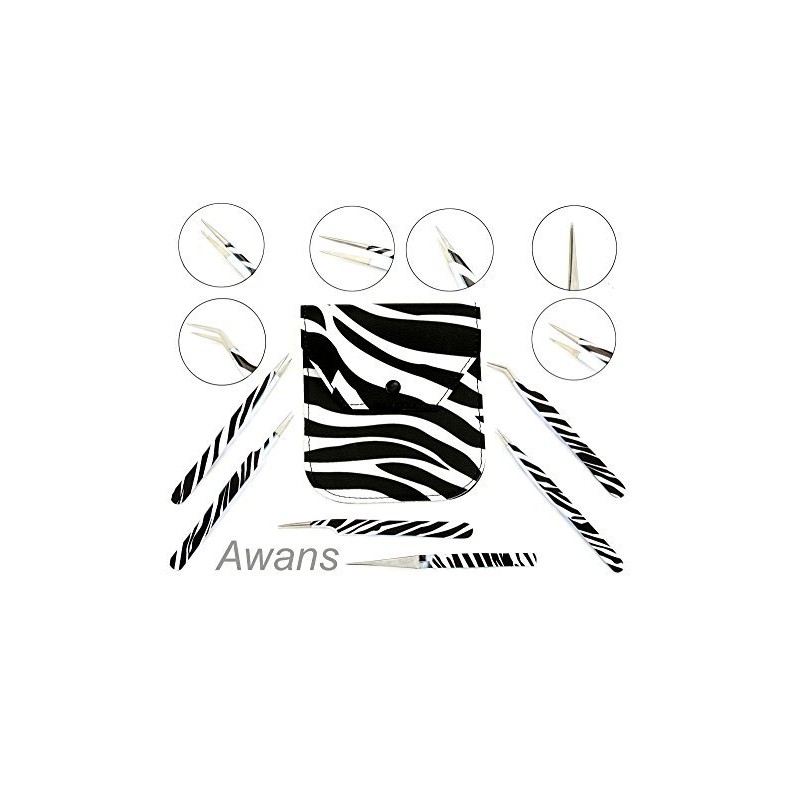Eyelash Tweezers 6 Pieces Set Eyelash Extension Tools Kit,Stainless Steel