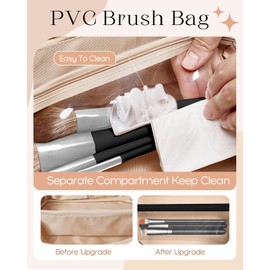 Bistup Makeup Bag Travel Cosmetic Bag Toiletry Make Up Bags Cute Women Large Capacity Big Medium Leather Sunflower Aesthetic Portable Teen Girl Teenage Square Foldable Expandable Compact Open Flat Zip