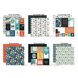 Echo Park Paper 2 Sheets Echo Park Paper TEEN SPIRIT BOY 12x12 Scrapbook Cardstock - U Choose - Journaling Cards