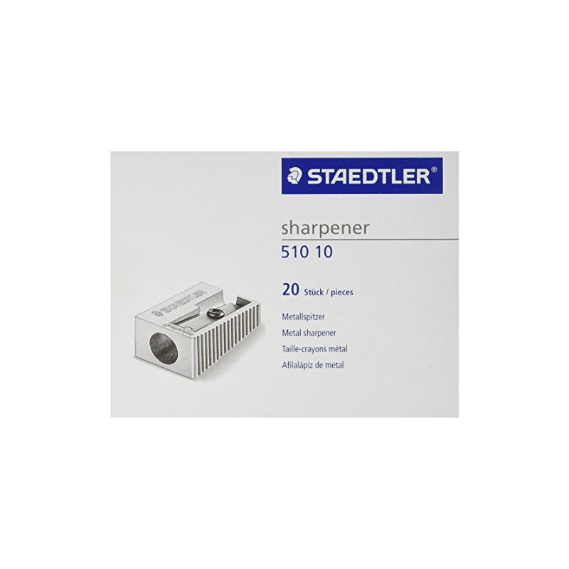 Staedtler 51010 Metal Single Hole Sharpener (Pack of 20)