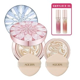 에이지20s 팩트 더블루밍 홈쇼핑 21호 본품(케이스 랜덤)+리필+립볼류머(색상랜덤) Age 20's Pact Double Blooming Home Shopping No. 21 Full Size (Random Case) + Refill + Lip Volumizer (Random Color)