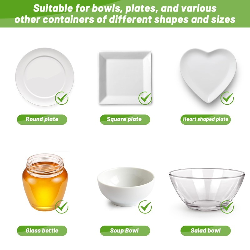 300Pcs Reusable Elastic Food Bowl Storage Covers, Sublaga Bowl Covers,