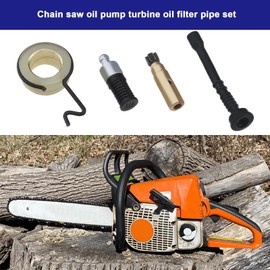 YINETTECH 4 Sets Oil Pump Oil Filter Oil Line Worm Gear Kit Compatible with Stihl MS250 MS230 MS210 025 023 021 Chainsaw 1123 640 3800/1123 647 9400