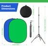 Portable Green Screen Chromakey Backdrop with Stand,59 * 39 inch