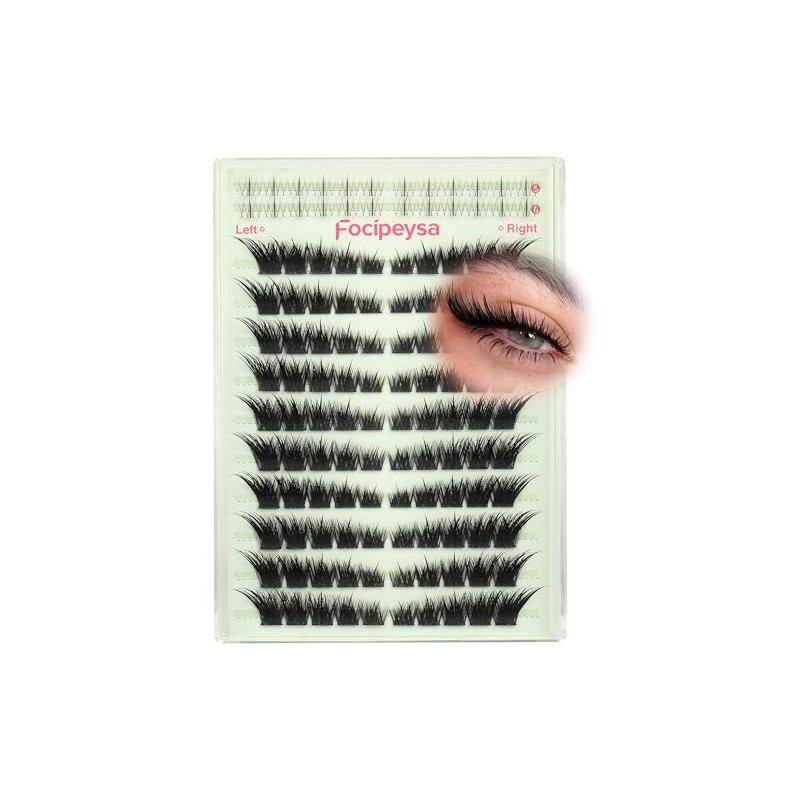 Fox Eye Eyelash Clusters Natural Volume Lashes Clusters Cat Eye