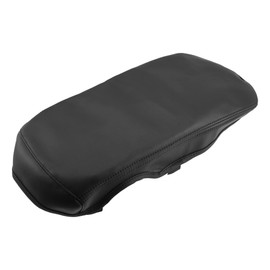 X AUTOHAUX Car Center Console Armrest Cover for Toyota Crown 2015-2018 Black Faux Leather Black Line Center Console Cover Protector