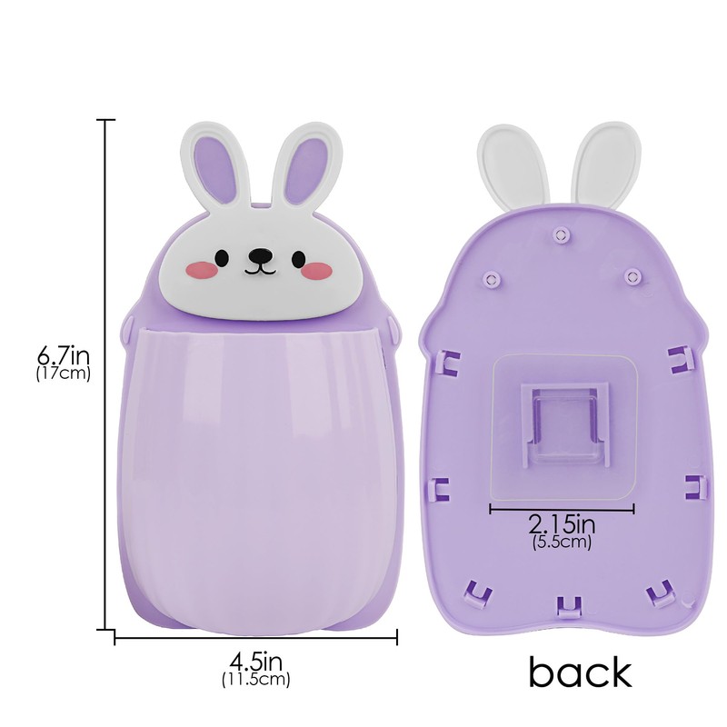 Biiange Rabbit Toothbrush Holder, Cute Toothpaste Holder, Space-Saving Bathroom Organizer